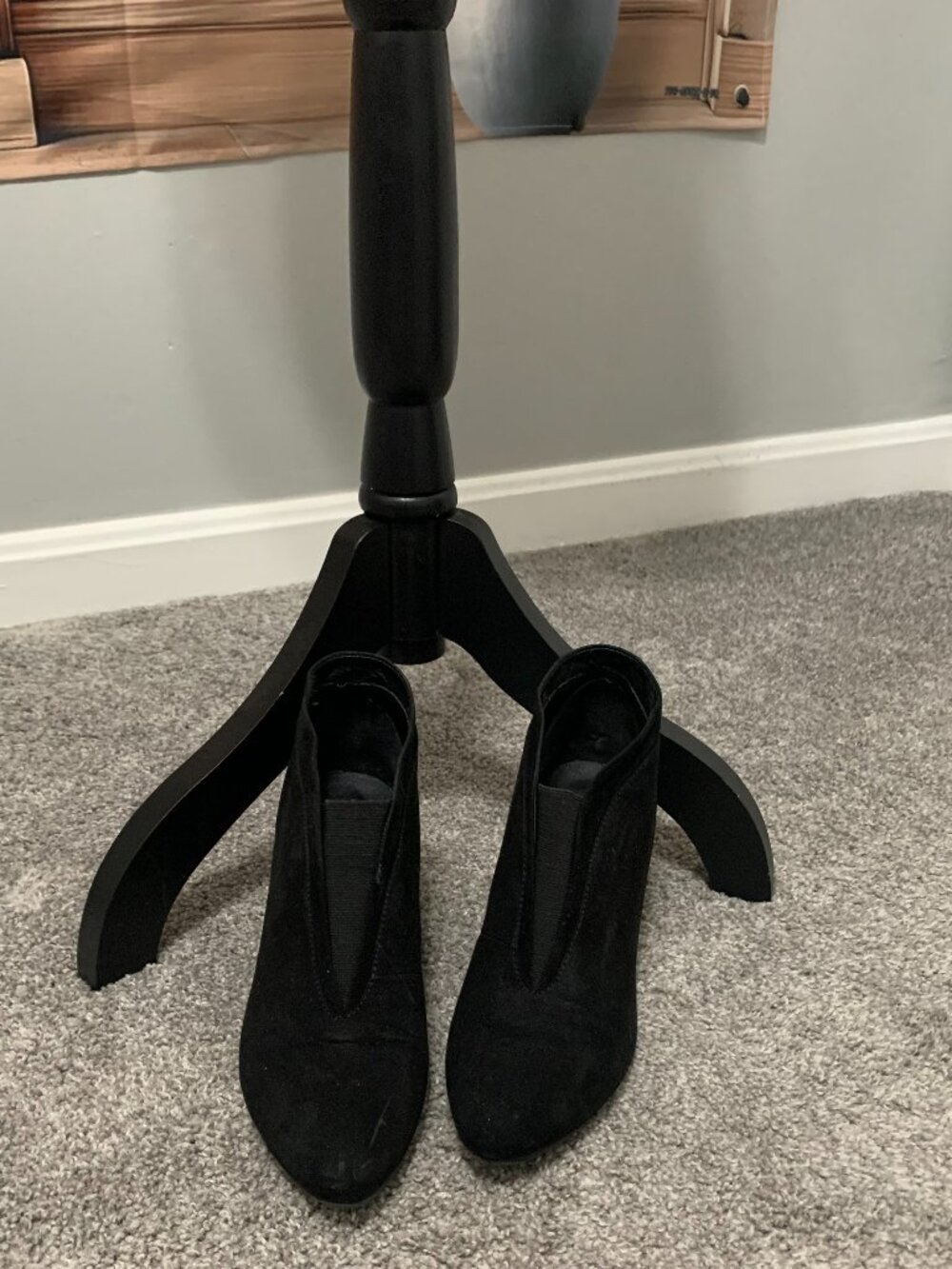 Black Suede Booties by C.L. Laundry